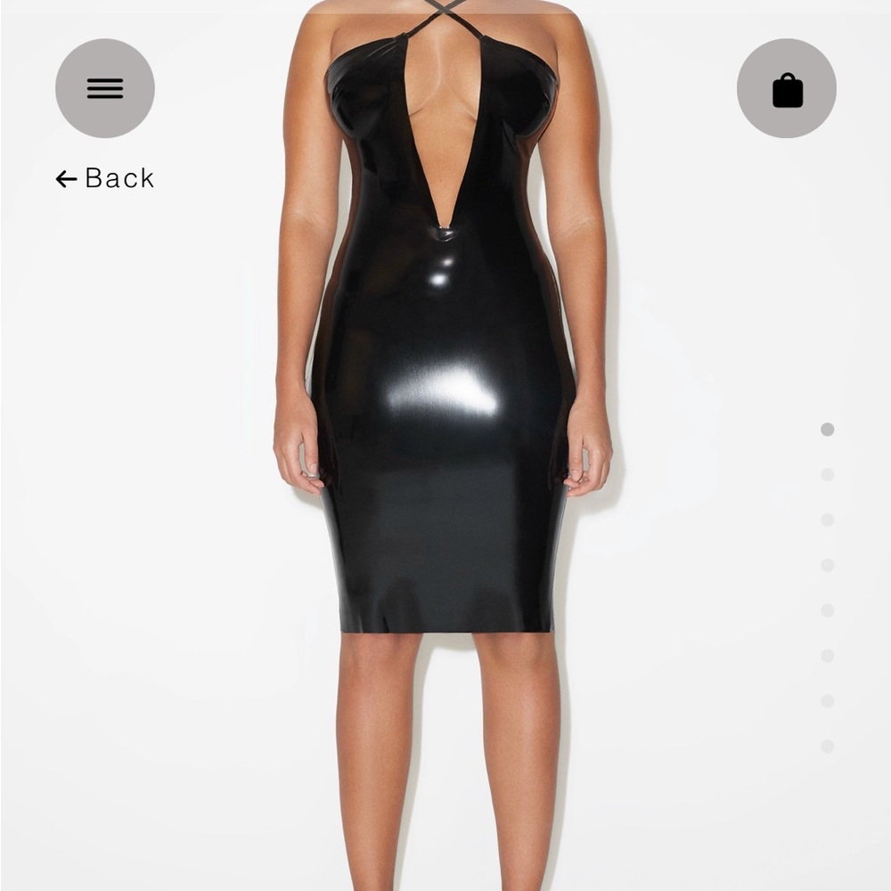 Latex Black Dress